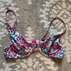 ASOS Pink Mosaic Underwire Bikini Top